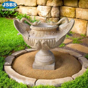 Quarreled Cranes Marble Flower Pot, JS-P030